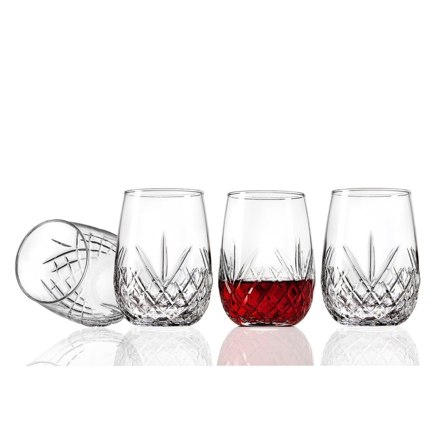 Glaswaren Und Barzubehor Godinger | Dublin Crystal Stremless Wein, 4Er-Set