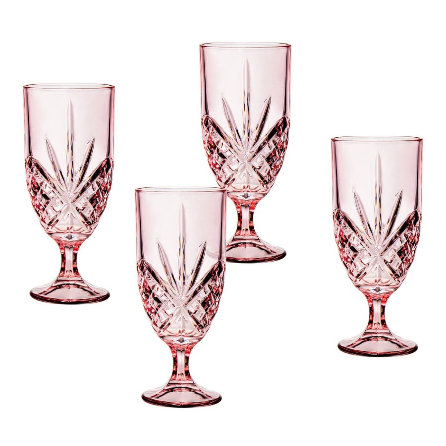 Glaswaren Und Barzubehor Godinger | Dublin Crystal Blush Eisteeglas, 4Er-Set