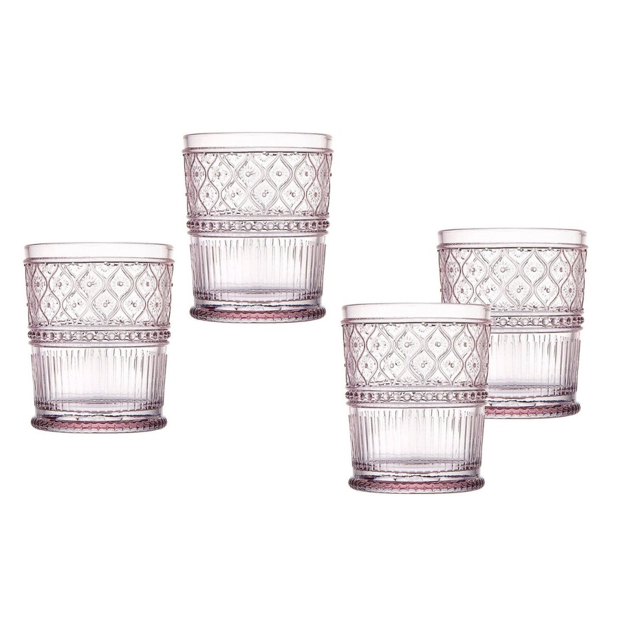 Glaswaren Und Barzubehor Godinger | Claro Pink Double Old Fashion, 4Er-Set