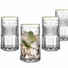 Glaswaren Und Barzubehor Godinger | Wacholder-Highball Mit Goldrand, 4Er-Set