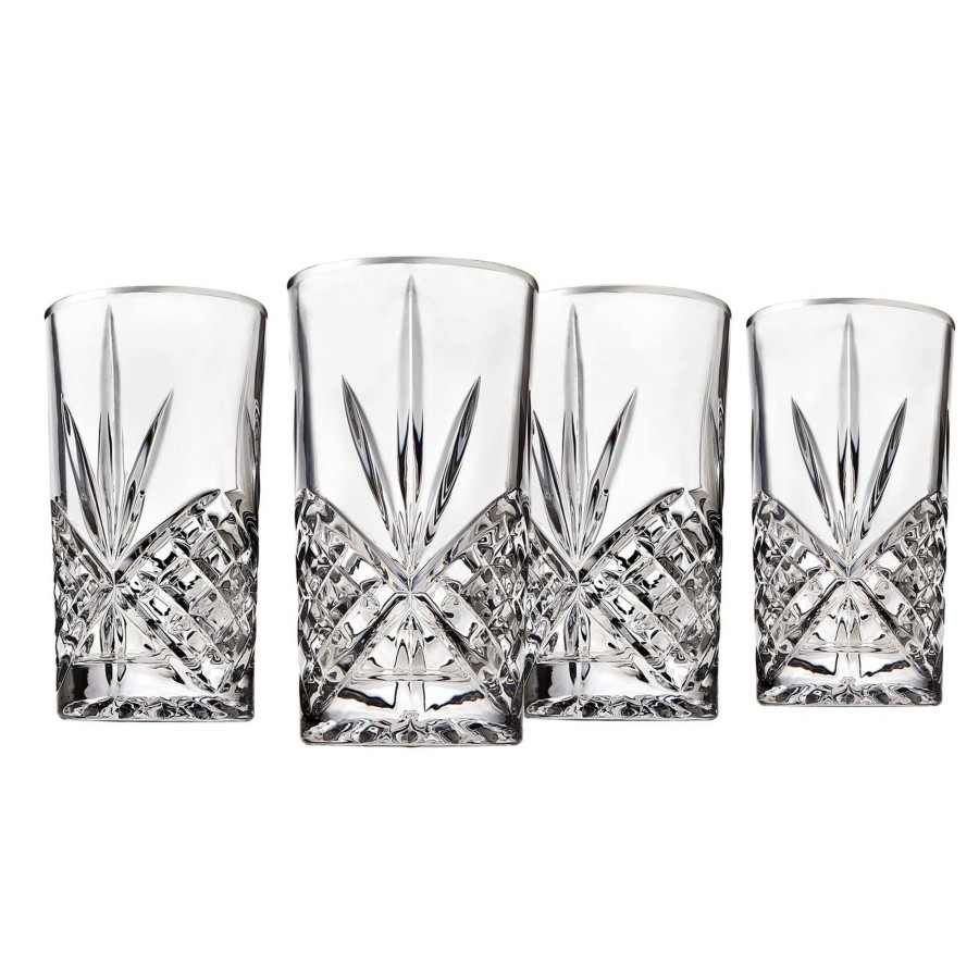 Glaswaren Und Barzubehor Godinger | Dublin Crystal Platinum Rim Highball, 4Er-Set