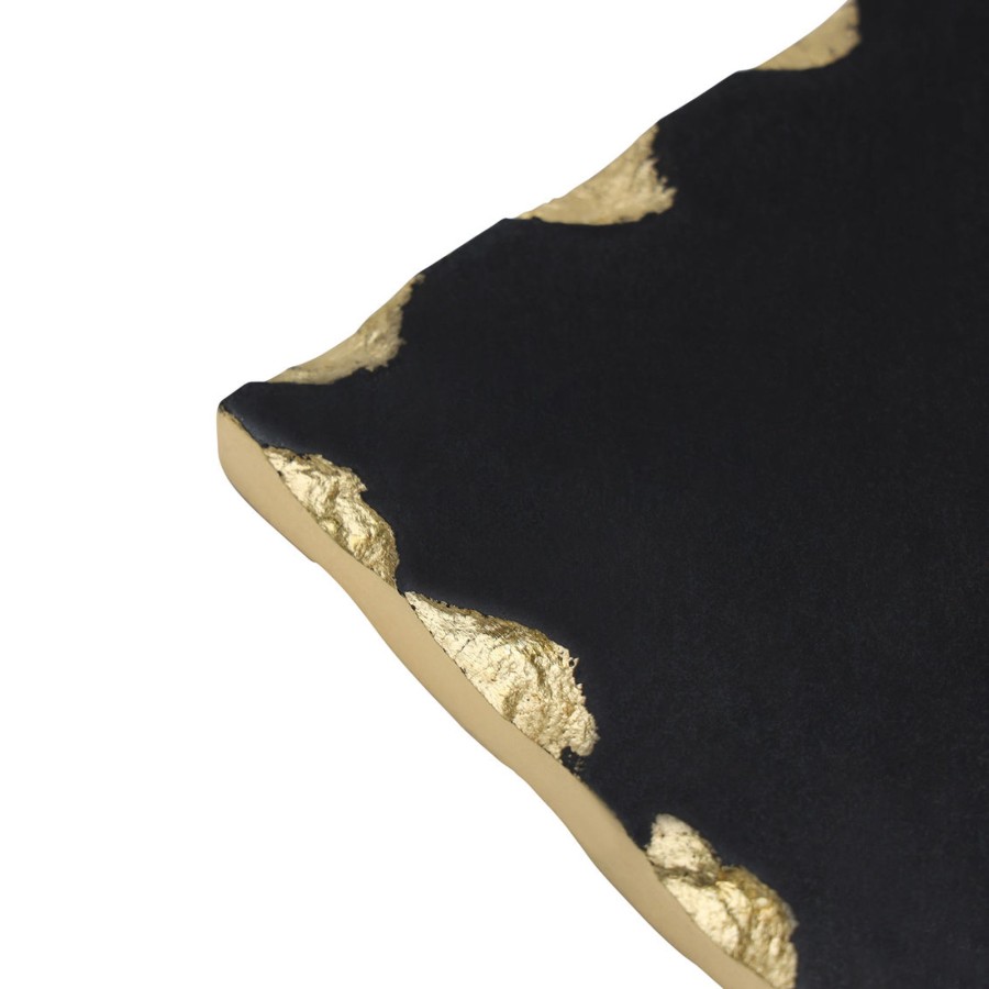 Kuche Godinger | Lavi Black Marble Gold Organic Edge Kleines Rechteckiges Brett