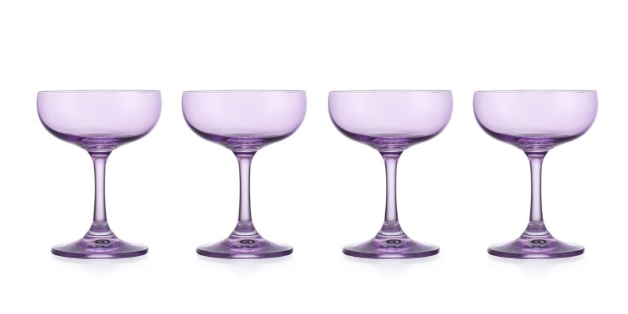 Glaswaren Und Barzubehor Godinger | Veneto Amethyst Champagner-Coupe, 4Er-Set