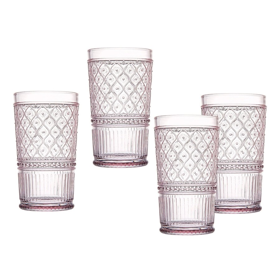 Glaswaren Und Barzubehor Godinger | Claro Pink Highball, 4Er-Set