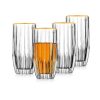 Glaswaren Und Barzubehor Godinger | Pleat Highball Mit Goldrand, 4Er-Set