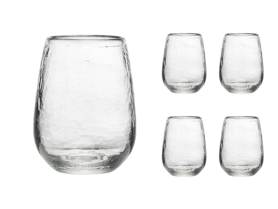 Glaswaren Und Barzubehor Godinger | Gehammertes Glas Ohne Stiel, 4Er-Set