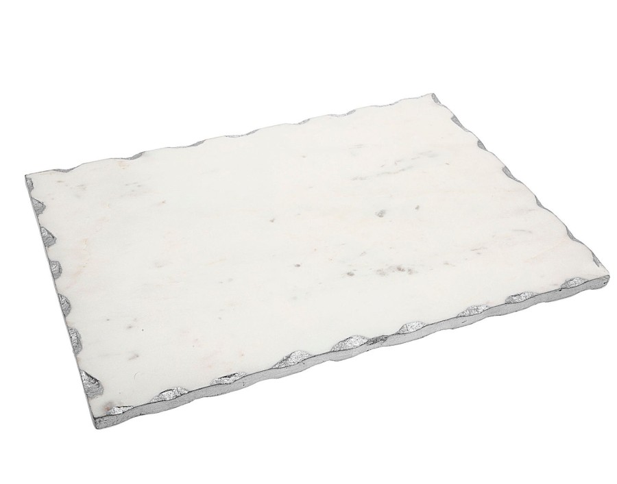 Kuche Godinger | Lavi Marble Silver Organic Edge Servierbrett