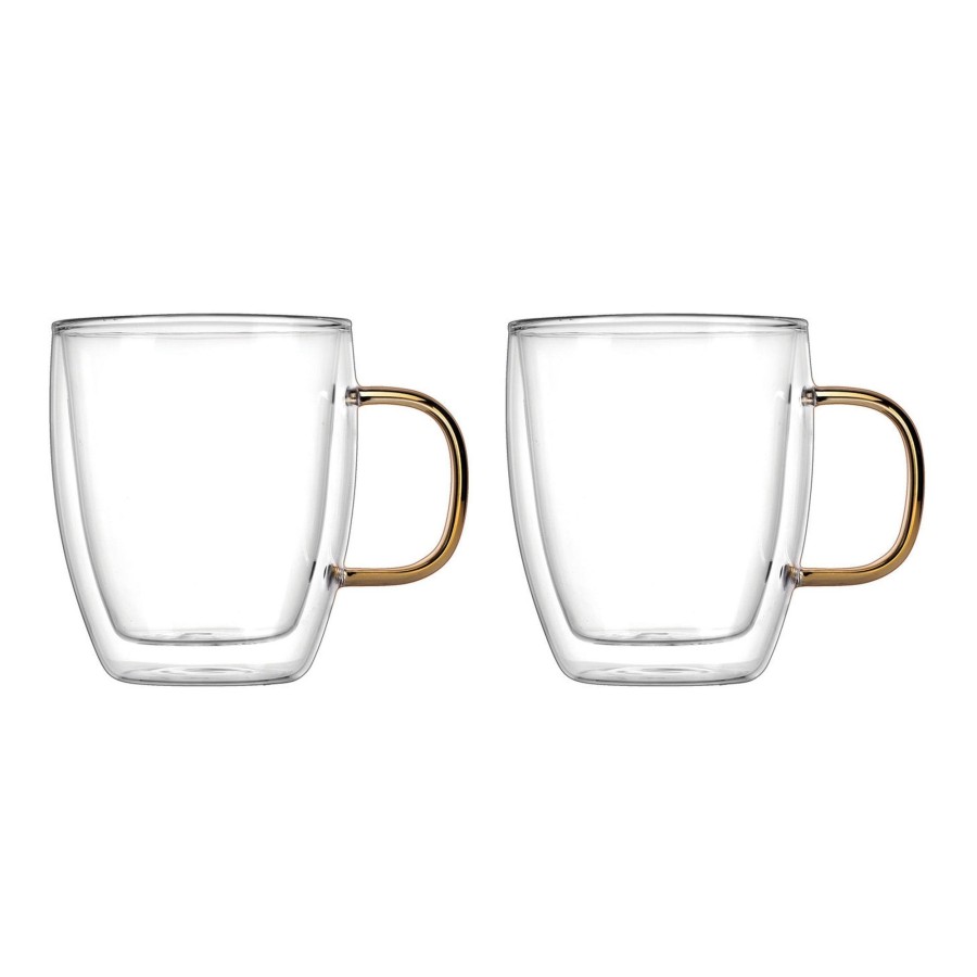 Essen Godinger | Doppelwandiger Kaffeebecher Mit Goldgriff, 2Er-Set