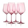 Glaswaren Und Barzubehor Godinger | Transparentes Rotweinglas In Hellem Rose, 4Er-Set