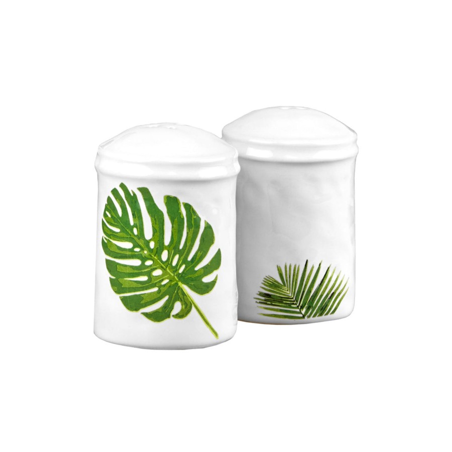 Kuche Godinger | Monstera & Palm Leaf Salz- Und Pfefferstreuer-Set