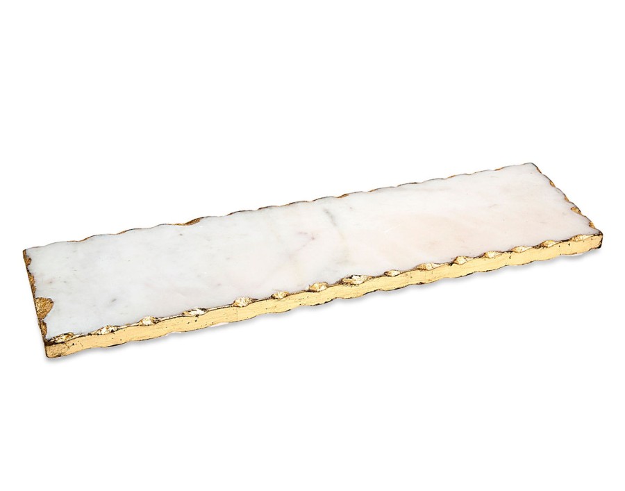 Kuche Godinger | Lavi Marble Gold Organic Edge Rechteckbrett