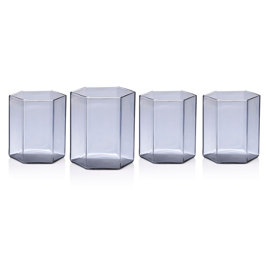 Glaswaren Und Barzubehor Godinger | Helix Smoke Double Old Fashion Glas, 4Er-Set