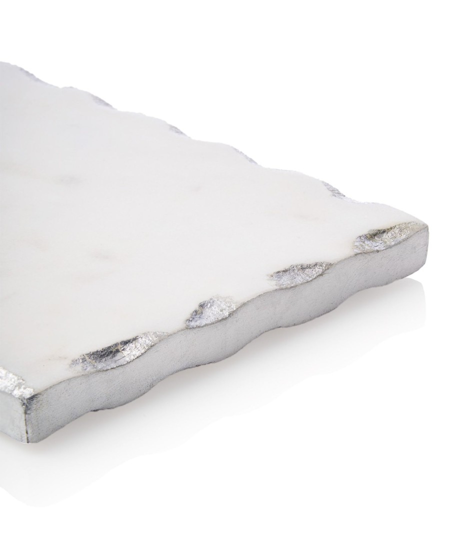 Kuche Godinger | Lavi Marble Silver Organic Edge Kleines Rechteckiges Brett