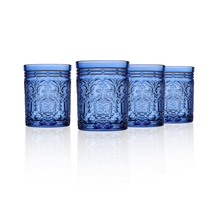 Glaswaren Und Barzubehor Godinger | Jax Blue Double Old Fashion, 4Er-Set