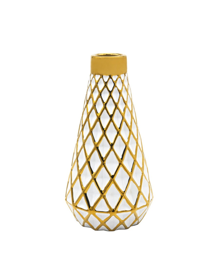 Dekor Godinger | Aurora Gold Kleine Diamantvase