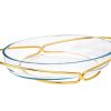 Kuche Godinger | Infinity Gold Ovale Glas-Servierschussel