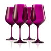 Glaswaren Und Barzubehor Godinger | Transparentes Amethyst-Rotweinglas, 4Er-Set