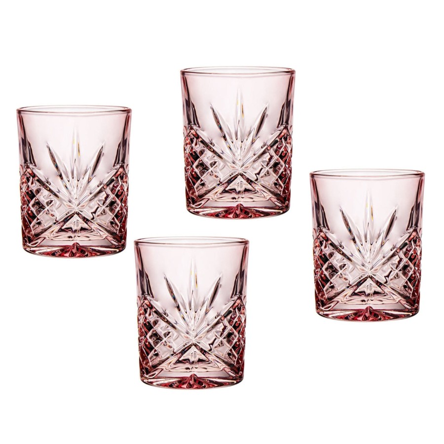 Glaswaren Und Barzubehor Godinger | Dublin Crystal Blush Double Old Fashion 4Er-Set