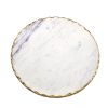 Kuche Godinger | Lavi Large Marble Gold Organic Edge Lazy Susan