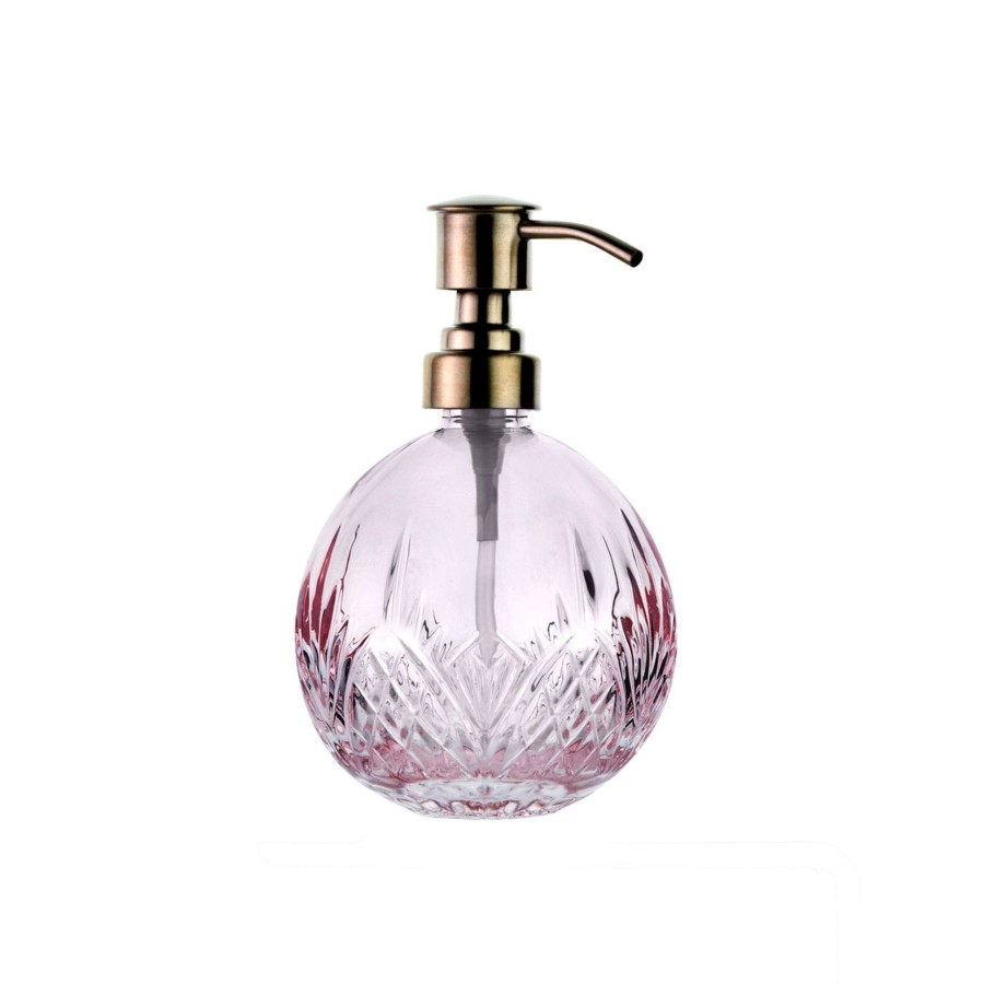 Dekor Godinger | Dublin Crystal Pink Seifenspender, Transparent