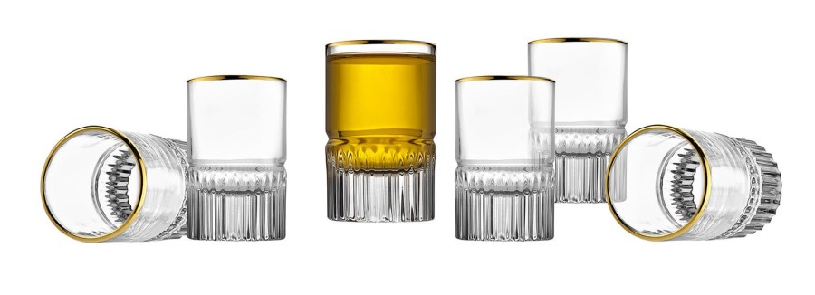 Glaswaren Und Barzubehor Godinger | Latitude Gold Rim Shooters, 6Er-Set