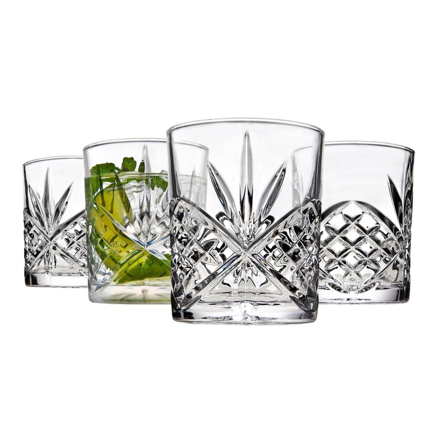 Glaswaren Und Barzubehor Godinger | Dublin Klares Doppel-Old-Fashion-Glas Aus Acryl, 4Er-Set