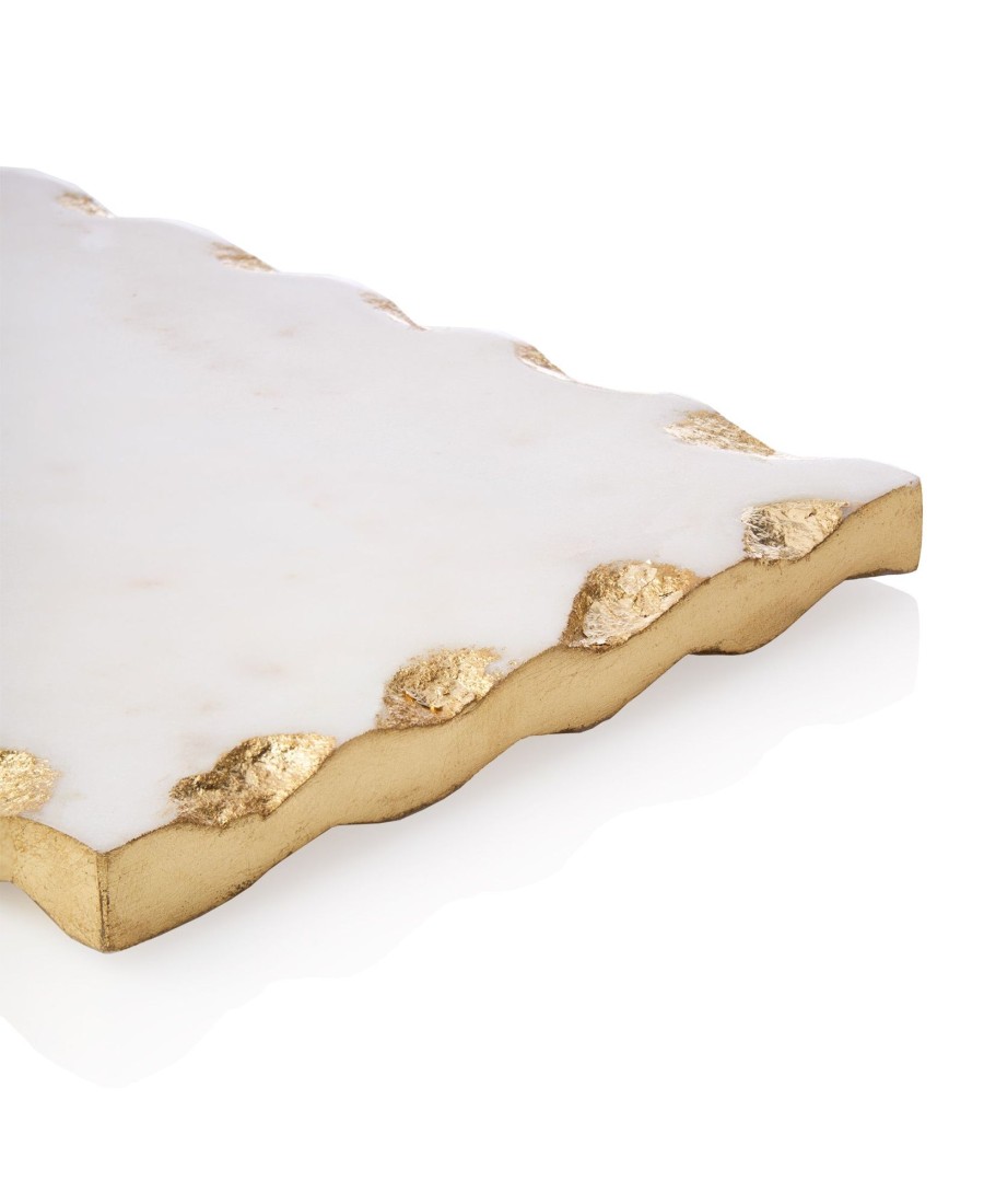 Kuche Godinger | Lavi Marble Gold Organic Edge Kleines Rechteckiges Brett